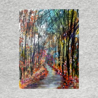 Inviting Autumn Woodland Lane T-Shirt